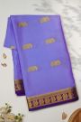 Mysore Crepe Powder Blue Saree