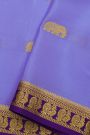 Mysore Crepe Powder Blue Saree
