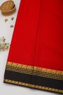 Mysore Crepe Red Saree