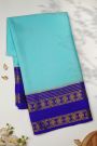 Mysore Crepe Sky Blue Saree