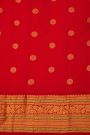 Gadwal Silk Red Saree