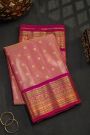 Gadwal Silk Peach Saree
