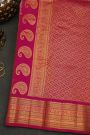 Gadwal Silk Peach Saree