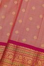 Gadwal Silk Peach Saree