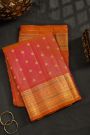 Gadwal Silk Peach Saree