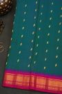 Gadwal Silk Peacock Blue Saree