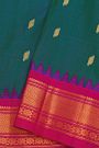 Gadwal Silk Peacock Blue Saree