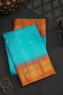Gadwal Silk Sky Blue Saree