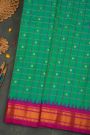 Gadwal Silk Peacock Green Saree