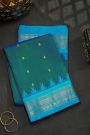 Gadwal Silk Peacock Green Saree