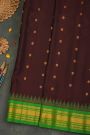 Gadwal Silk Brown Saree