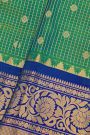 Gadwal Silk Peacock Green Saree
