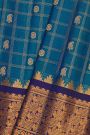 Gadwal Silk Teal Blue Saree