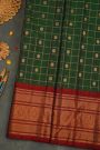 Gadwal Silk Bottle Green Saree