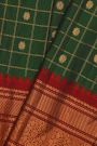 Gadwal Silk Bottle Green Saree