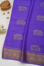 Mysore Crepe Royal Blue Saree