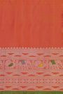 Gadwal Silk Peach Saree