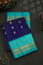 Gadwal Silk Navy Blue Saree