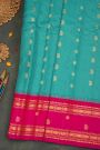 Gadwal Silk Sea Blue Saree