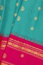 Gadwal Silk Sea Blue Saree