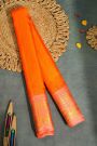 Gadwal Silk Orange Saree