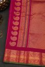 Gadwal Silk Peach Saree