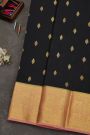 Mysore Crepe Black Saree