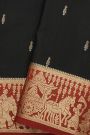 Mysore Crepe Black Saree