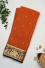 Mysore Crepe Rust Orange Saree