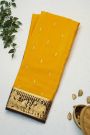 Mysore Crepe Yellow Saree
