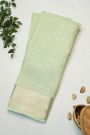 Mysore Crepe Pista Green Saree