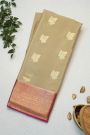 Mysore Crepe Cream Saree