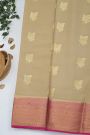 Mysore Crepe Cream Saree