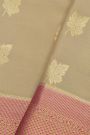 Mysore Crepe Cream Saree
