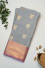Mysore Crepe Grey Saree