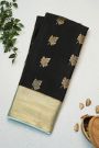 Mysore Crepe Black Saree