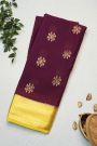 Mysore Crepe Wine Saree