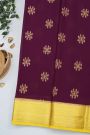 Mysore Crepe Wine Saree
