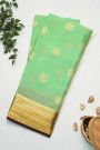 Mysore Crepe Pista Green Saree