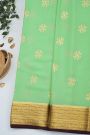 Mysore Crepe Pista Green Saree