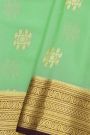 Mysore Crepe Pista Green Saree