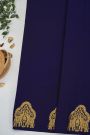 Mysore Crepe Navy Blue Saree
