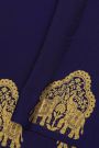 Mysore Crepe Navy Blue Saree