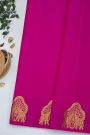 Mysore Crepe Magenta Saree