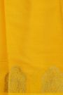 Mysore Crepe Yellow Saree