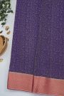 Mysore Crepe Navy Blue Saree