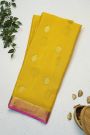 Mysore Crepe Yellow Saree