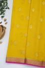 Mysore Crepe Yellow Saree