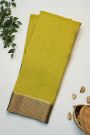 Mysore Crepe Green Saree