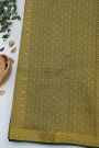 Mysore Crepe Bottle Green Saree